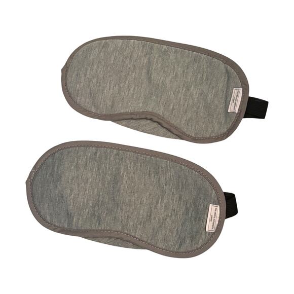 The White Company Set of 2 Eyemasks Sleep Masks Gray Black - Picture 1 of 4